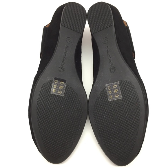 L'Amour Des Pieds 10 Brettany Black Suede Sandals - Picture 6 of 8